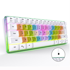 61 phím K401 màu phù hợp với nắp phím cảm giác cơ khí bàn phím RGB đèn phổ trò chơi điện tử thể thao văn phòng bàn phím có dây - Product Image 1