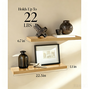 Estantes Flotantes Modernos Minimalistas con Acabado de <span class=keywords><strong>Madera</strong></span>, Soporte Invisible para Montaje en Pared, Impermeables, Multifuncionales y Ajustables para <span class=keywords><strong>Baño</strong></span> - Product Image 4