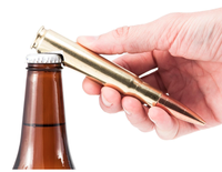 Ouvre-bouteille en forme de balle de calibre 50 usiné CNC, en alliage d'aluminium tactique, équipement de survie compatible Molley