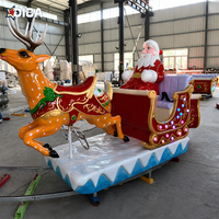 Train électrique de Noël pour enfants, manèges de divertissement sur rail avec Père Noël
