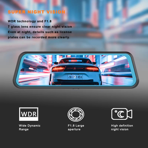 Specchietto Retrovisore con Dash Cam Touch Screen da 12 Pollici, Doppia <span class=keywords><strong>Telecamera</strong></span> HD 1080P, DVR <span class=keywords><strong>per</strong></span> Auto con GPS <span class=keywords><strong>e</strong></span> WiFi, Registratore Video - Product Image 6