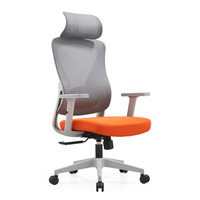 Chaise de bureau ergonomique pivotante en tissu à dossier haut, réglable, design professionnel, haut de gamme, en maille, à prix abordable