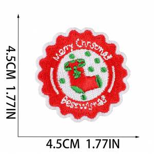 New Wholesale Iron on Christmas Embroidered Patches - Product Image 6