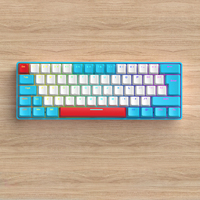 Mini clavier de jeu mécanique anti-ghosting RVB rétroéclairé à LED USB Clavier de jeu filaire à 62 touches