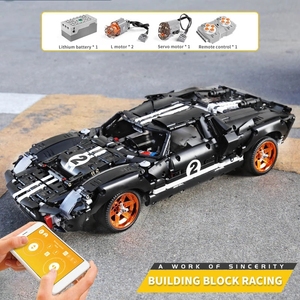 Flytec 2.4GHz 빌딩 블록 장난감 DIY 1:8 RC 자동차 원격 제어 블록 자동차 GT40 RC 장난감 선물 - Product Image 4