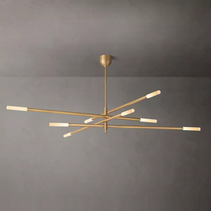 Contemporary Modern Design Living Room Copper LED Chandelier with Warm White Light for Restaurant Bar Luxury - Product Image 1