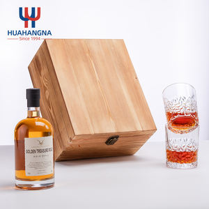 Çift eski moda viski Set şeffaf likör Scotch votka viski şişesi ahşap hediye kutusu düğün parti doğum günü için - Product Image 2