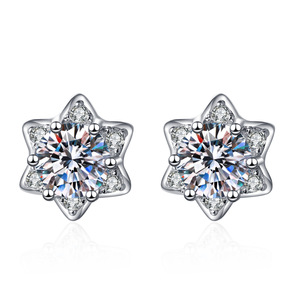 Pendientes Shinmi Heng Star Stud, chapados en oro blanco, cobre, joyería de moda para mujer, pendientes elegantes de estilo dulce - Product Image 5