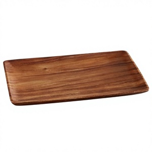 Bandeja de Servir Floral de Madera de Acacia, Forma Ovalada Grande, Ecológica y Apta para Lavavajillas/Microondas, Artículos Decorativos para Restaurantes - Product Image 5