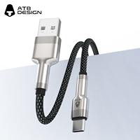 Câble de données pour téléphone portable au design tendance 1M Type-A Type-C anti-pliage à charge rapide pour iPhone 17/16/15/14/13, ordinateur et imprimante