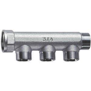 Collettore a 3 vie con filettatura M/F da 3/4 pollici per tubi idraulici - Product Image 1