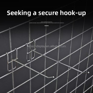 Hot Sale Free Samples Metal <b>Chrome</b> Pegboard <b>Hook</b>/ Price Tag Wire Display <b>Hooks</b> - Product Image 6