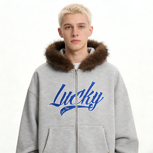 Sweat-shirt à capuche décontracté vintage brodé <span class=keywords><strong>Condor</strong></span> pour homme TUOYI, nouvelle collection automne 2025, coupe courte et ample, vente directe usine - Product Image 3