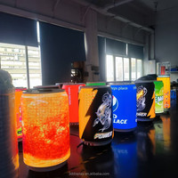 Botella de Agua Inteligente Personalizada P1.86 Gob con Pantalla LED Digital Refrigerada, Latas Publicitarias LED para Interiores y Exteriores con Pantalla