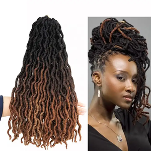 Extensions de cheveux Gypsy Locs Goddess Faux Locs, dreadlocks colorées, cheveux ondulés bohèmes, accessoires de tressage, cheveux crochet Gypsy Locs - Product Image 1