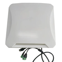 Lecteur UHF Thinmoo 12dbi intégré POE/Relais RS232/RS485/Wiegand avec barre lumineuse LED, portée supérieure à 25m, antenne intégrée, ABS, pour stationnement automobile