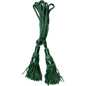 OEM Bagpipe Tassel Trim Cord Academic Regalia Banner Tassel Flag Cords 70-Inch Viscose Silk Twisted Cord with Bead Fringe - Product Image 1
