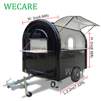 Wecare 220*162*200cm Remorque à café mobile Mini camion de crème glacée Chariot de restauration rapide pour hot-dogs