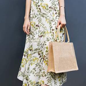 <span class=keywords><strong>Sac</strong></span> En toile de Jute avec revêtement En Pe naturel, fourre-tout réutilisable, idéal pour les courses, couleur à Logo personnalisé, écologique, - Product Image 2