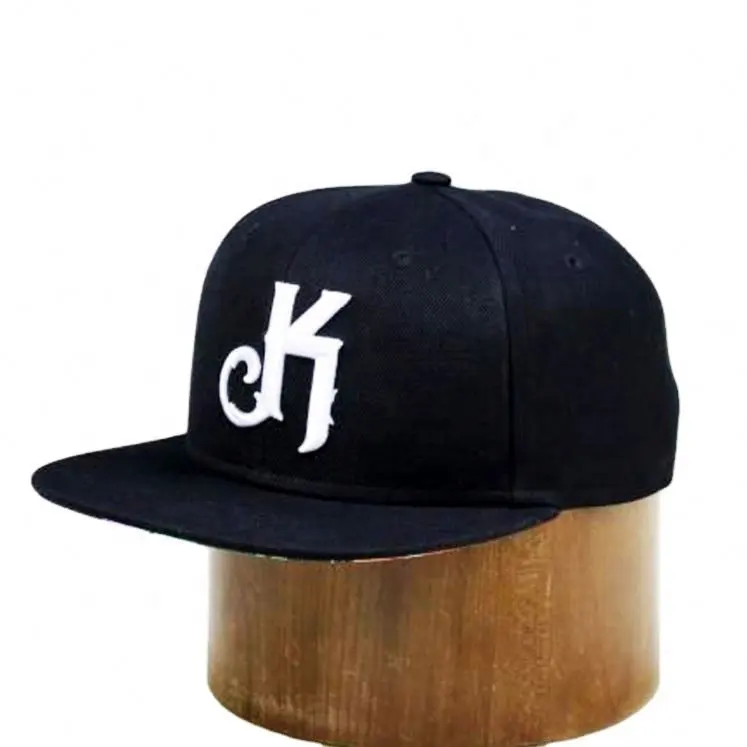 כותנה Snapback כובע שחור זול מחיר Xl שטוח ברים בייסבול כובע