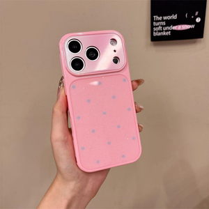 เคสโทรศัพท์แบบมันเงาสีลูกกวาดพร้อมกรอบป้องกันเลนส์สำหรับ iPhone 17 16 15 14 13 Pro Max, เคสลายจุดสำหรับ iPhone 18 Pro Max - Product Image 5
