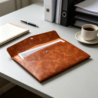 Porte-documents en cuir PU personnalisé avec initiales WL CC, imprimé à la main en sérigraphie, porte-documents A4 personnalisé, étui à documents durable