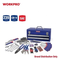 WORKPRO 239PC jeu de douilles mécaniques outil Kit complet outil automatique