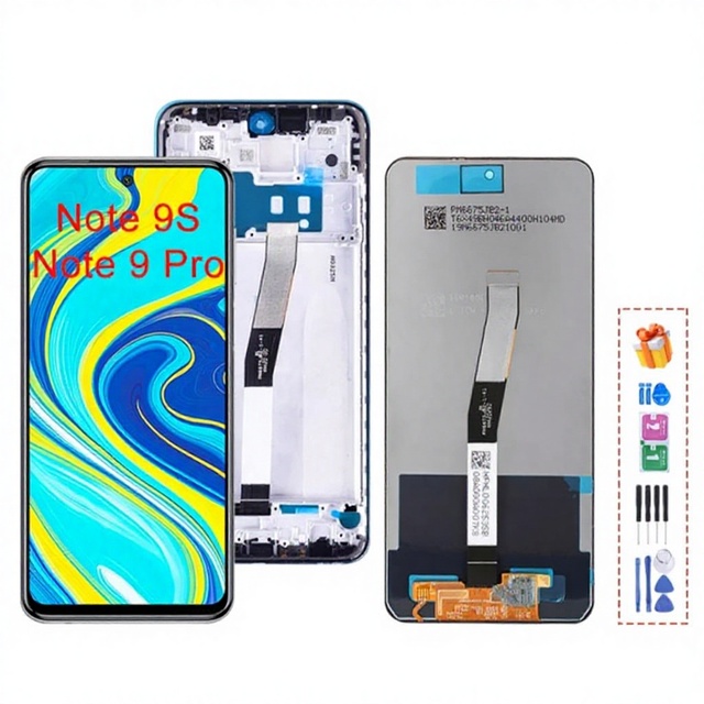 Applicable Red Rice Redmi Note9s/9 Pro TFT LCD Display Inner and Outer Screen with Frame Assembly China