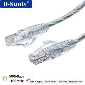 Cat5E UTP <b>RJ45</b> Patch Cord Bare Copper LAN Network <b>Cable</b> 8P8C 24AWG 26AWG PVC LSZH Jacket Transparent Cat5E Ethernet <b>Cable</b> - Product Image 1