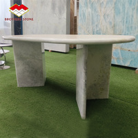 Muebles de Lujo Modernos, Mesas de Comedor de Mármol Blanco Fendi, Juego de Mesa de Comedor Rectangular para Restaurante
