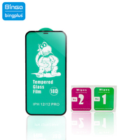 Protection d'écran en verre trempé en silicone Gorilla Glass King Kong 18D pour iPhone