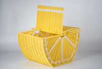 Panier de pique-nique en osier de type nouveau et attrayant en forme de pastèque