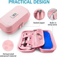Tas Pendingin Insulin Digital Custom Grosir dengan Layar Temperatur, Tas Perjalanan Medis Cangkang Keras Eva Portabel