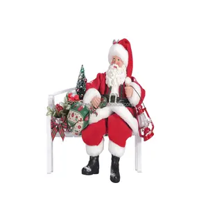 Dekorasi Festival Santa Claus duduk 8.5 ~ 9.5 inci dengan hadiah