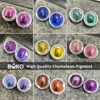 BOKO vente chaude ongles caméléon poudre couleur changeante effet miroir poudre voiture peinture Pigment 18 couleurs