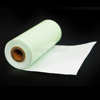 Rouleau d'étiquette adhésive thermique directe de couleur personnalisée Rouleau continu sans ligne en verre blanc Étiquette thermique sans ligne