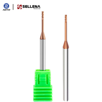 Fraise à queue en carbure monobloc HRC55 ISO à 4 dents, à micro-rayon d'angle, col long, 1mm 1.5mm 2mm R0.1 R0.5, outil de coupe CNC mini OEM