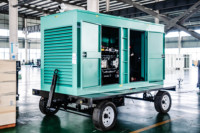 Generador Eléctrico Portátil Diésel Trifásico Industrial de Respaldo, 80KVA, 100KVA, 150KVA, Silencioso e Insonorizado para Aplicaciones en Exteriores