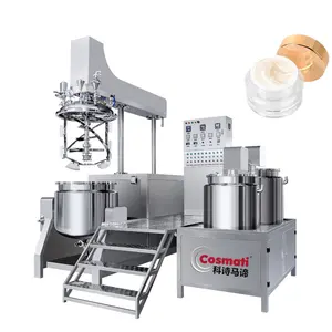 Cosmetic Cream Making Machine Vacuum Emulsifying Mixer Steam Heating Lotion Butter Reactor Kettle