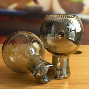 Copa hecha a mano de 10 oz, copa de Ginebra de cóctel creativa gris oscuro con diseño de globo para copa de vino y chapado, categoría de producto - Product Image 4