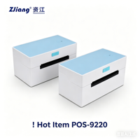 Imprimante d'étiquettes thermiques directes ZJ POS9220, imprimante d'étiquettes autocollantes de 4 pouces, machine d'impression de rouleaux d'étiquettes, imprimante de codes-barres USB, 203 dpi, 160 mm/s