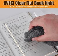 Lampu Buku untuk Membaca, Dapat Diisi Ulang, Timer LED, Panel Datar, Perlindungan Mata Seluruh Halaman, Lampu Baca Malam di Tempat Tidur, Lampu Baca LED