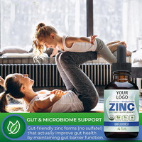 Échantillon gratuit OEM Gouttes liquides de zinc ionique Amplificateur immunitaire Supplément de zinc pur comprenant du calcium, du fer et du sélénium