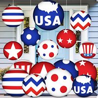 Piscine gonflable drapeau américain pour enfants, 47 pouces, 3 anneaux, piscine à pataugeoire patriotique pour enfants, tout-petits, fosse à balles pour animaux de compagnie, jouet du 4 juillet