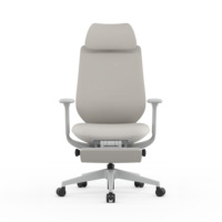 Chaise de bureau exécutive ergonomique haut de gamme inclinable avec support lombaire réglable, appui-tête, accoudoirs et fonction pivotante et inclinable avec verrouillage