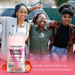 Fabbrica del marchio privato all'ingrosso naturale fragola sapore integratore di salute unghie per capelli supporto della pelle biotina Gummies - Product Image 2