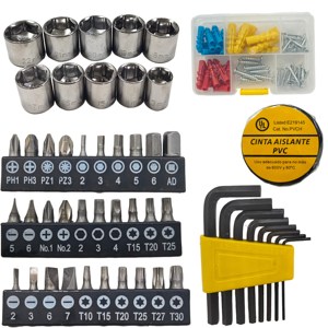 Juego de Herramientas Profesional de 108 Piezas para Reparaciones de Automóviles, Carpintería y Mantenimiento del Hogar, en Caja de Plástico Tipo Maletín, OEM - Product Image 5