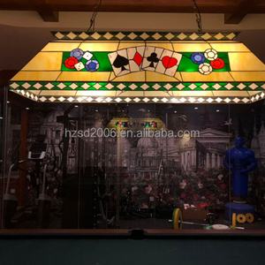 Oferta Especial: Lámparas Tiffany para Mesa de Billar de 55'' con Suministro Directo de Fábrica, 6 Luces de Cristal para Sala de Ajedrez y Cartas - Product Image 2