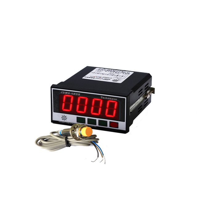 NGTENGLO JDMS-4X Digital Speedometer RPM Meter Tachometer with Pulse Signal Input 0.8 Inch LED Display 0.1 Precision