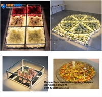 LFB1509-7 Infinite Luckygoods 3D LED Tanzboden Magnetisch 60x60 LED Tanzflächen-Panel mit Blumen für Hochzeit Disco Bühnendekoration